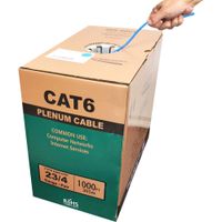 550MHZ CAT6 BLUE PLENUM CABLE 1000ft Bulk (Renewed)
