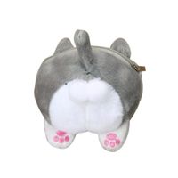 Hot Sale! Clearance! Women Bag,Todaies Cute Cat Butt Tail Plush Coin Purse Change Purse Bag (11.5cm(L)5cm(W)9.5cm(H), Gray)