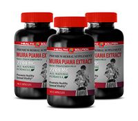 libido Booster for Men - Muira PUAMA Extract 2200 Mg - Male Enhancement Pills - Stamina Booster Supplements Sexual - 3 Bottles 270 Capsules