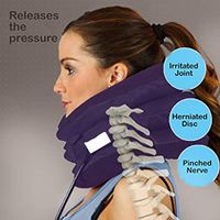 Cervical Neck Traction Collar Device Inflatable Pillow Effective and Instant Relief for Chronic Neck and Shoulder Pain with Adjustable Size