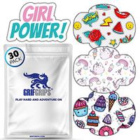 GrifGrips Girl Power! - Premium Adhesive Patches for Your CGM System - Wrap Shape - 30 Pack - Extreme Formula (Pre-Cut: Medtronic Enlite/Guardian)