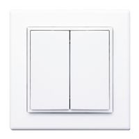 Leviton WSS0S-E2W 3 by 3 Dual Rocker Switch, White
