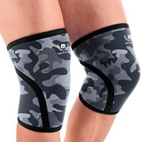 Mava Sports Knee Compression Sleeve Support for Men and Women with Perfect 7mm Neoprene Material for Powerlifting, Weightlifting, Body Building, Gym Workout, WOD and Squats (Camo Grey, XX-Large)