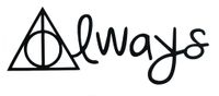 CCI Always Harry Potter Decal Vinyl Sticker|Cars Trucks Vans Walls Laptop| Black |6.5 x 2.5 in|CCI1452