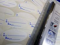 Minilabel 50X25mm Oval Self-Stick Deep Freeze, Freezer Labels (Plus Permanent Marker Pen) Stickers For Frozen Food Packaging