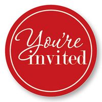 You're Invited Red Seals, 1 3/8 Inches, 140 Count