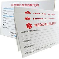 My Identity Doctor - 100 MyIDCards Medical Alert ID Card Thick 400lb Card Stock