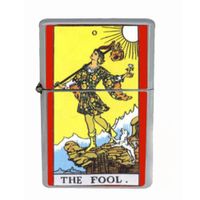 The Fool Tarot Card Wind Proof Dual Torch Refillable Lighter D-090