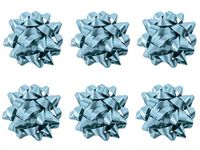 PMU Star Gift Bows 6 Inch Light Blue (6/Pkg) Pkg/1