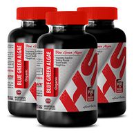 Klamath Blue Green Algae Capsules - Blue Green Algae Organic 500 MG - Control Candida Overgrowth (3 Bottles)