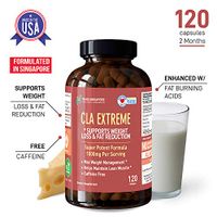 CLA Extreme Super Potent 1000mg, Safflower Seed Oil - Lean Muscle | Non-GMO Verified (120 Caps)