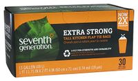 Seventh Generation Tall Kitchen Bags, 13 Gallon - 30 per Pack - 12 Packs per case.