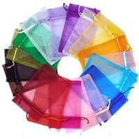 100pc 4x6 inches Gifts Wrap Bags Mixed Color,Organza Sheer Fabric,Drawstring Pouches for Baby Shower Favor,Jewelry,Christmas Ornament,Valentine Day,Bathroom Craft Soaps,Accessories Set,Hotel,Bracelets