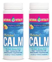 Natural Vitality Natural Magnesium Calm, Raspberry Lemon, 8 Ounce, 2 Pack