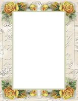 Yellow Floral Stationery Printer Paper 26 Sheets