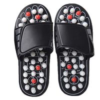 BUYITNOW Foot Therapy Massage Slippers Adjustable Plantar Fasciitis Foot Reflexology Sandals with 82 Removable Rotating Acupuncture Points for Plantar Fasciitis