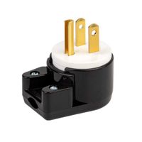 [10PACK] 90 Degree USA Canada Male Plug Nema 5-15P 3-Prong Angle DIY Plug, 15A 125V USA 3Pin Right Angle AC Plug, Nema 5-15P Angled Rewireable AC Plug,12 Direction Male US 3Pole AC Connector