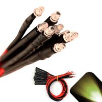 3mm 9v Pre-Wired Warm/Soft White LED - Ultra Bright (7v, 8v, 9v) (Pack of 50)