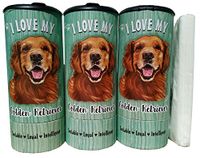 I Love My Golden Retriever Gift Collection (Refillable Tissue Tube with 1 Refill Package)