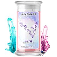 ♓ Pisces | Zodiac Star Signs Jewelry Candle 21oz | Surprise Prize Valued at $15 - $7,500 Inside | Choose From 30+ Scents | Fresh Linen | Ring (Size 7)