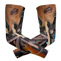LEVEIS Guitar Instrument Music Arm Sleeves UV Protection for Men Women Sunblock Protective Gloves Running Golf Cycling Driving Long Arm Cover 1 Pair
