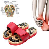 Women And Men Massage Slippers In Natural Stone,Red,4142Yards(27Cm)