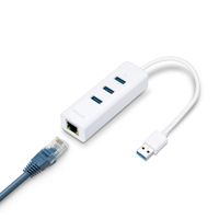 TP-Link 3-Port USB 3.0 Portable USB Hub with 1 Gigabit Ethernet Port Network Adapter, Plug & Play for MacBook, Mac Pro/Mini, iMac, XPS, Surface Pro, Notebooks, Desktop Pcs (UE330)
