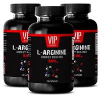 Fat Burner Appetite suppressant for Men - L-ARGININE 500MG - Natural Energy and Muscle Mass - Heart Health - Vitamin b6 Powder - 3 Bottles (300 Capsules)