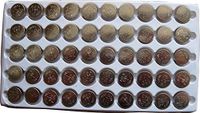 New 50 X AG13 LR44 357 A76 Button Cell Battery in Tray FBA