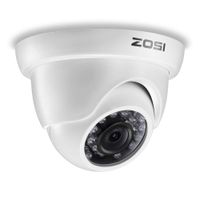 ZOSI 720P 4-in-1 TVI/CVI/AHD/CVBS Security Surveillance CCTV HD Camera Outdoor Weatherproof 65ft IR Distance White (for HD-TVI, AHD, CVI, and CVBS/960H Analog DVR System) (Renewed)
