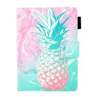Ostop Compatible with Amazon Kindle Paperwhite 1/2/3/4 Case with Pencil Holder,PU Leather Wallet Slim Smart Cover [Auto Sleep/Awake] Magnetic Flip Folio Stand Tablet Case,Pinespple
