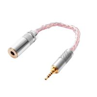 hellodigi M2F4 2.5mm Male Stereo Plug to 4.4mm Balanced Plug Audio-Headphones Jack Adapter Cable Jack Connector (Copper-Silver)