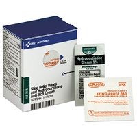 First Aid Only FAE7115 Refill SmartCompliance Cabinet, 20 Sting Relief Wipes, 10 Hydrocortisone Pks