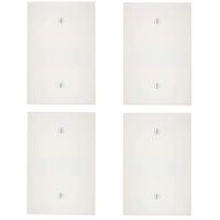 Leviton 88114 002-000 1-Blank Oversized Wall Plate, 1 Gang, 5-1/4 in L X 3-1/2 in W 0.255 in T, Smooth, 4 Pack, White