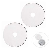 60mm Straight Rotary Replacement Blades fits Fiskars 193730-1004/Fiskars 01-005896/OLFA/DAFA/Dremel,Decorative Rotary Blades for Quilting,Scrapbooking,Leather,Vinyl etc (2pcs in a Pack)
