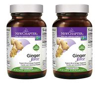 New Chapter Ginger Force Supercrtical Ginger Supports Cardio and Intestinal Health Dietary Supplement (60 Vegetarian Capsules) Pack of 2