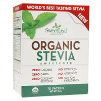 SweetLeaf Organic Stevia Sweetener Packets 70 ea(Pack of 12)