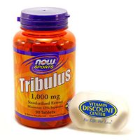 Bundle – 2 Items : 1 Bottle of Tribulus 1000Mg by Now Foods - 90 Tabs and 1 VDC Pill Box