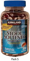 Kirkland Signature Stool Softener 100 mg, 400 Softgels, 5 Pack