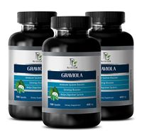 Soursop Health - GRAVIOLA Extract 650 Mg - Pancreas Health - 3 Bottles 300 Capsules