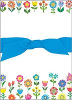 Flower Patch Chunky Thick Bow Notepad, 150 sheets