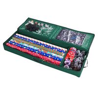 30" Wrapping Paper Ribbon and Bows Organizer Green Plastic