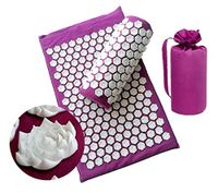 Lotus Spike Body Acupressure Mat and Pillow Set, Superior Yoga Acupuncture Mat for Pain Treatment Massage Pilates Meditation-Purple