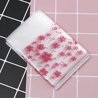 NUOMI Resealable Cellophane Bags Self-Adhesive Frosting Cherry Blossoms Bags 100Pieces Good for Bakery Candy, Cookie, Soap, Candle Gift Wraping Storage 2.8"x2.8"