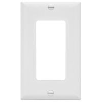 ENERLITES Decorator Light Switch or Receptacle Outlet Wall Plate, Size 1-Gang 4.50" x 2.76", Unbreakable Polycarbonate Thermoplastic, UL Listed, 8831-W, White