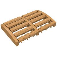 Wooden Dual Foot Massager Roller Relieve Plantar Fasciitis, Heel, Foot Arch Pain and Stress, Acupressure Reflexology Tool, Perfect Gift (10 Rollers)