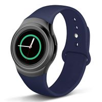 Compatible Gear S2 Band, Soft Silicone Straps Sport Bands Adjustable Replacement Wristband Watch Bracelet for Samsung Gear S2 Smartwatch, Large, Ocean Blue