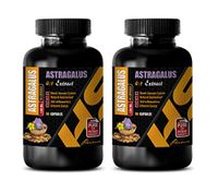 Immune System multivitamin - Astragalus Root 4:1 Extract 1200 MG - Stress Relief Natural - 2 Bottles 180 Capsules