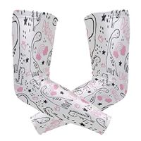 Men's UV Protection Arm Sleeve Cute Brontosaurus and Rainbow Compression Arm Sleeve, Skin Protection Cooler Cycling Sleeves for Outdoor Activities to Cover Arms