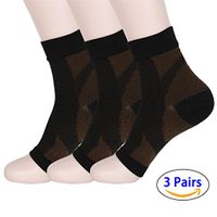 HMILYDYK Plantar Fasciitis Socks Foot Care Compression Sleeve with Arch Support for Eases Swelling & Heel Spurs, Ankle Brace Support, Increases Circulation, Relieve Pain Fast(3 Pairs)